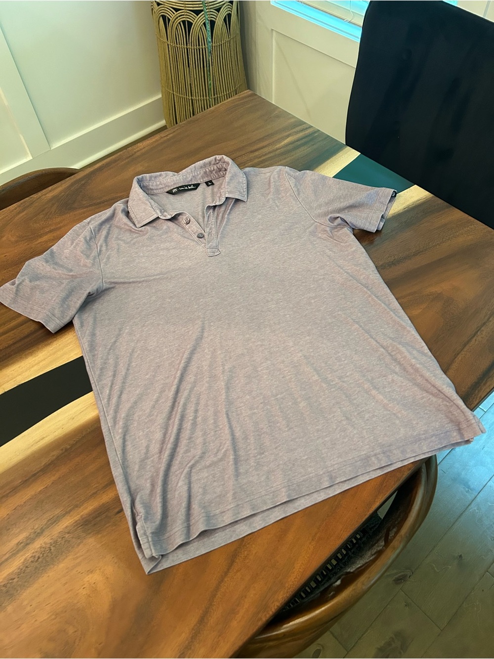 Travis Mathew Heathered Lavender Polo